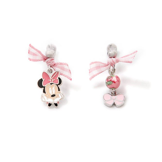 【迪士尼-米奇家族-台灣限定款】綁帶俏麗米妮夾式耳環 26001609 官方正版授權