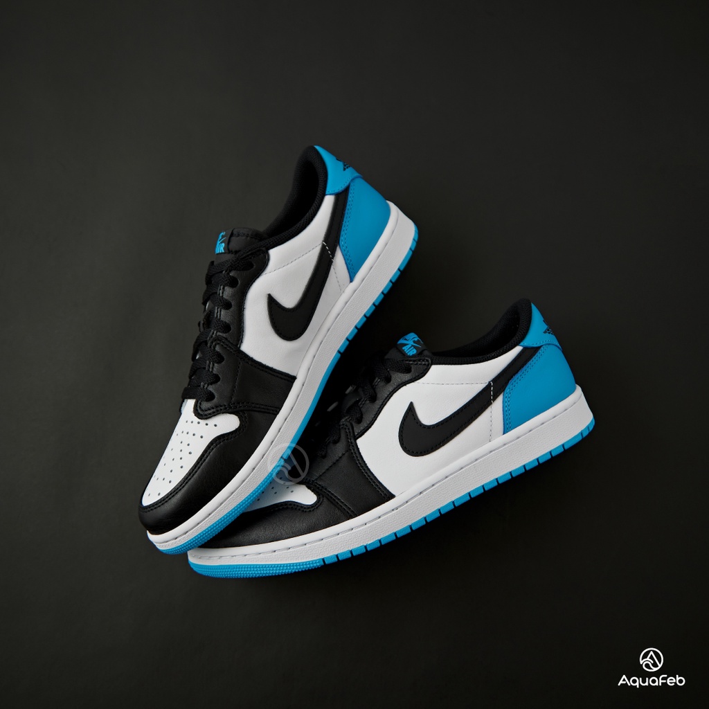 Nike Air Jordan 1 Retro Low OG 男 黑白藍 經典 低筒 運動 休閒鞋 CZ0790-104