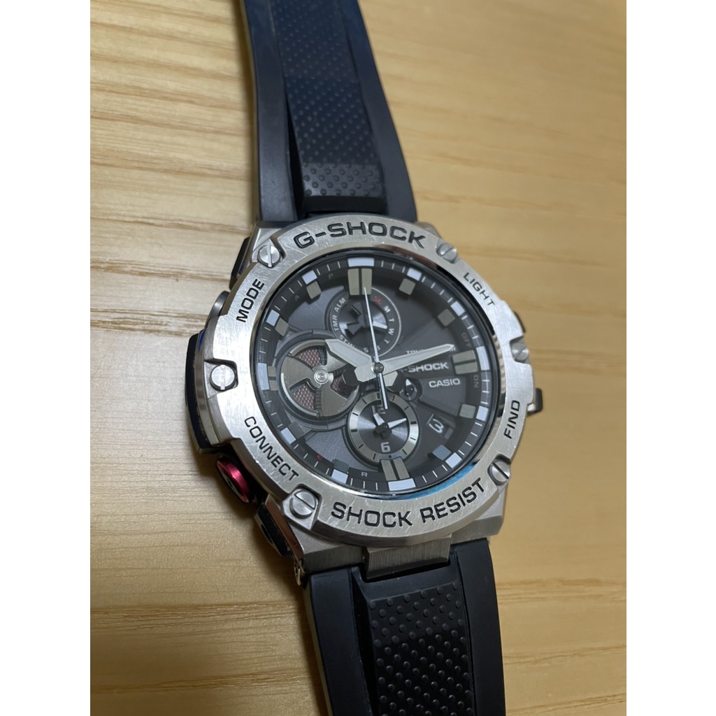 CASIO卡西歐G-SHOCK 藍牙連線太陽能計時錶GST-B100  換錶自售