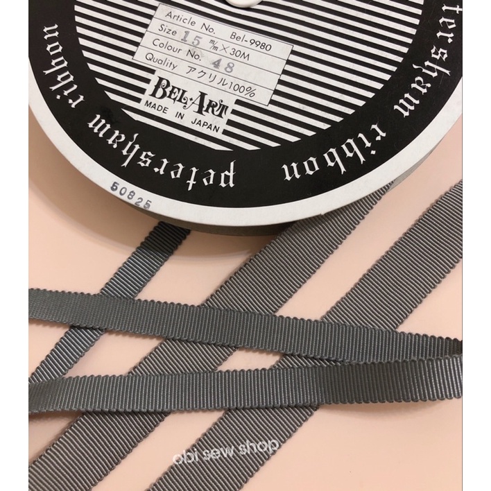 ☘️ OBi 歐比縫紉小舖(ᵔᴥᵔ) 日本灰色緞帶 包邊帶 滾邊帶 橫紋帶 迴紋帶