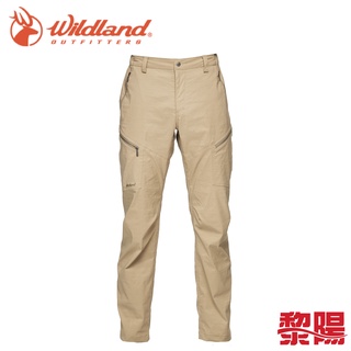 Wildland 荒野 男彈性抗UV休閒長褲 62黃卡其 休閒/戶外/露營/抗UV 21W81332