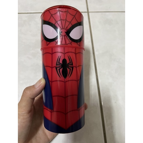 全新 香港迪士尼蜘蛛人350ml 復仇者聯盟 吸管 冷水瓶 水壺