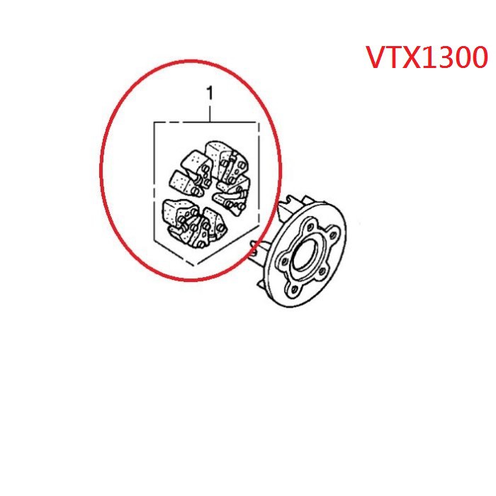 RCP HONDA 原廠 後輪 減震 橡皮 VTX1300 VTX 1300 2003~2009