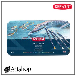 【Artshop美術用品】英國 Derwent 德爾文 Inktense 水墨色鉛筆 (36色) 鐵盒 2301842