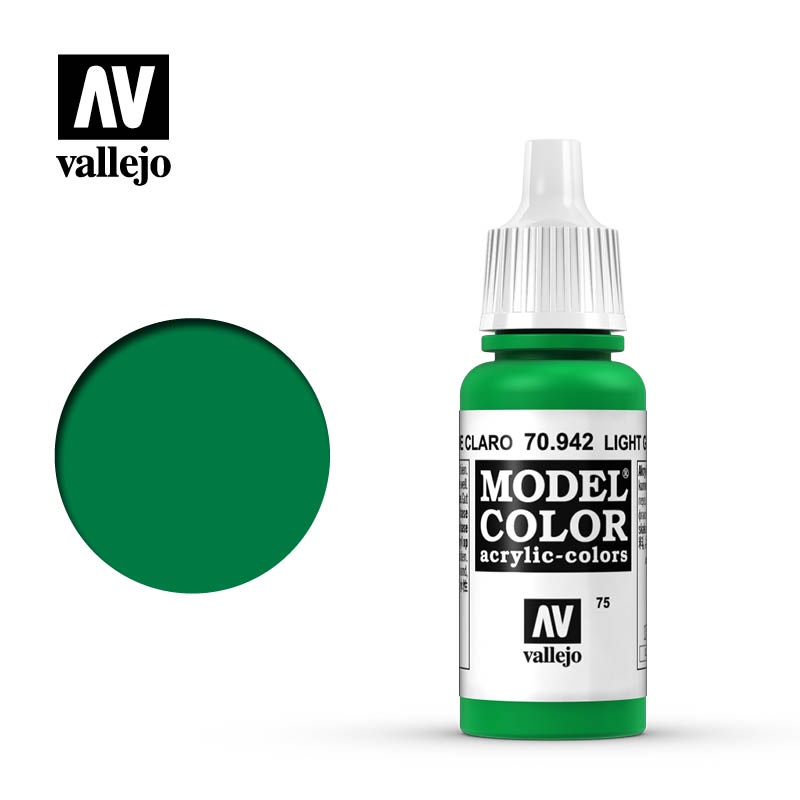 Acrylicos Vallejo 模型色彩 Model Color 075 70942 淺綠色 東海模型
