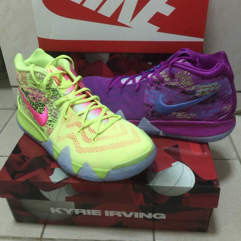 US13（全新台灣公司貨）NIKE 塞爾提克隊 KYRIE 4 EP Confetti IRVING 4代 紫色鴛鴦