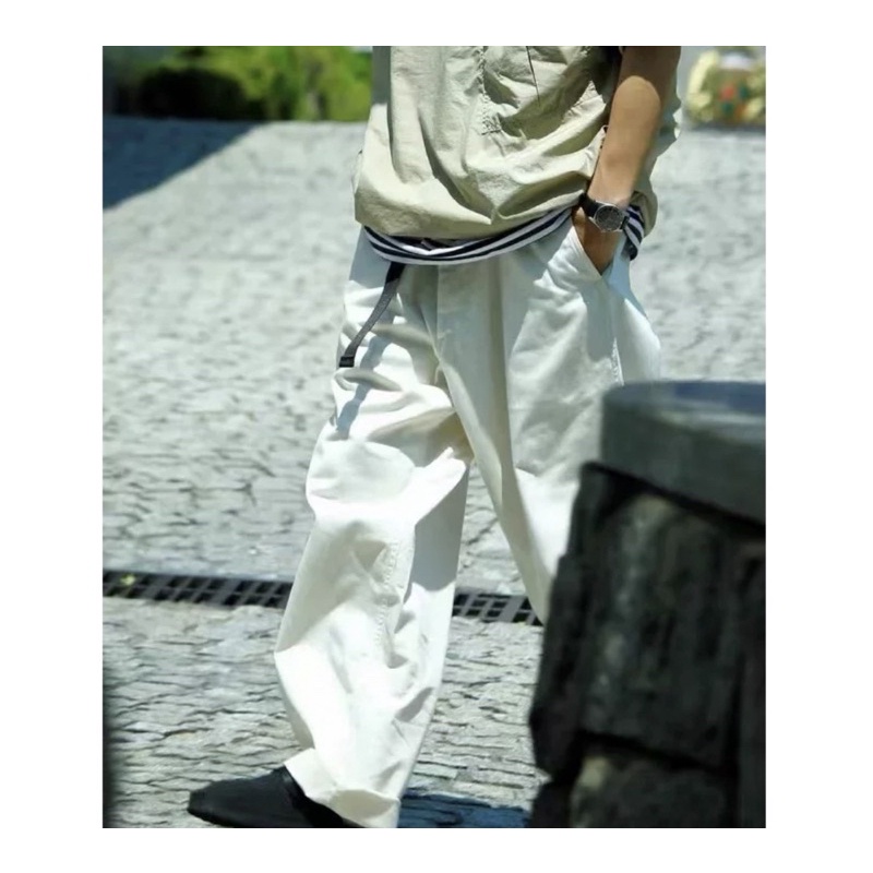 日本代購nanamica Double Pleat Wide Chino Pants 直筒褲 長褲