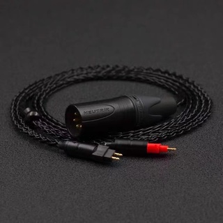 4pin卡農線 適用森海塞爾 HD650 HD580 HD600 HD660S單晶銅鍍銀耳機升級線