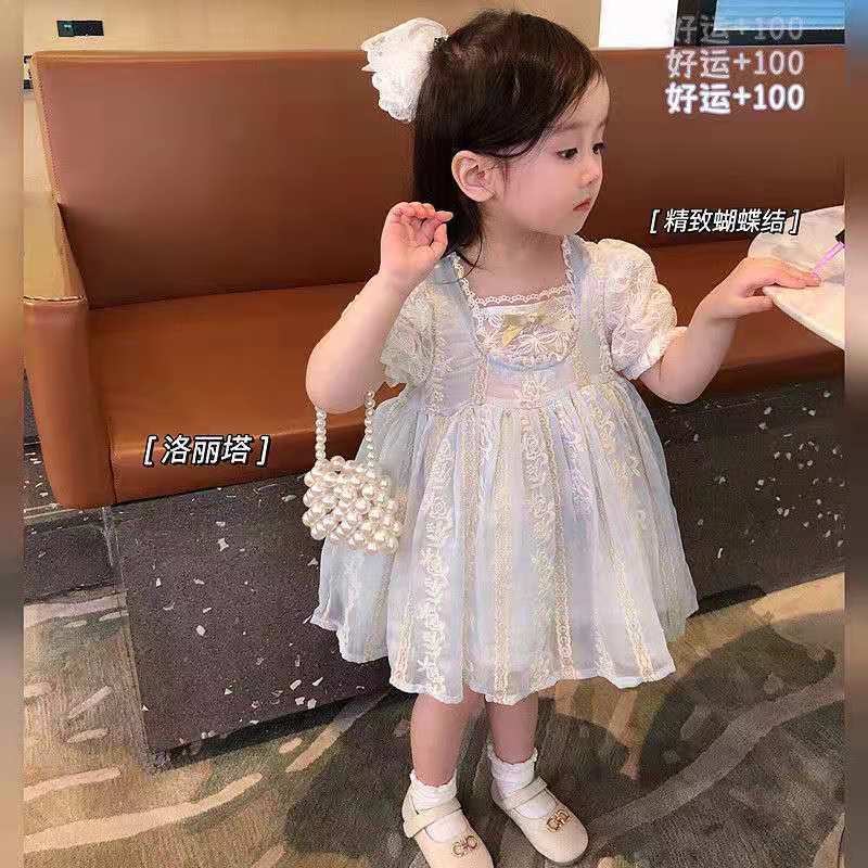 🎀寶寶長袖小洋裝💕嬰兒連身裙 寶寶公主裙2021新款夏季洋氣小童一周歲生日禮服洛麗塔女童連衣裙 女童洋裝 公主裙