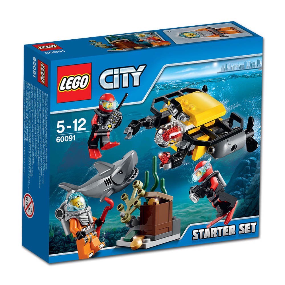 【樂GO】樂高 LEGO 60091 深海探險入門套裝 鯊魚 潛水艇 CITY 積木 玩具 禮物 城市系列 樂高正版全新
