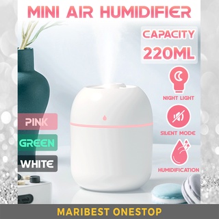 220ml 迷你空氣加濕器 LED 彩色夜燈靜音模式 USB 可充電精油擴散器空氣淨化