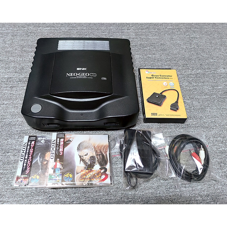 SNK NEO GEO CD 電玩主機 遊戲機 附原廠控制器+2片原版遊戲 (拳皇、Brook、KOF、格鬥天王)