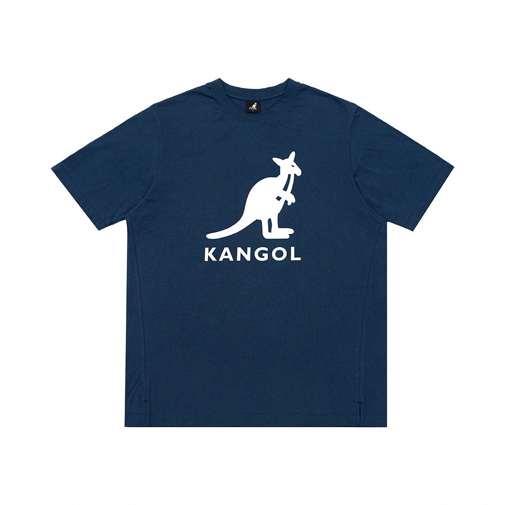 KANGOL 英國袋鼠 中性短T 深藍 大LOGO KAORACER 6225102380