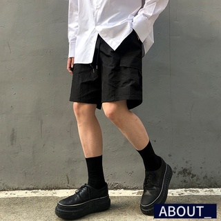 【ABOUT_歐巴】潮牌感寬鬆百搭工裝短褲 韓 休閒短褲 五分褲 ins 街頭 夏 男