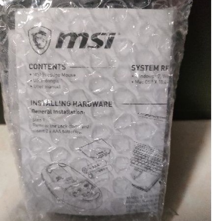 MSl 微星PRESTlGE M96 電競無線滑鼠USB 全新庫存 工業包裝 未拆封