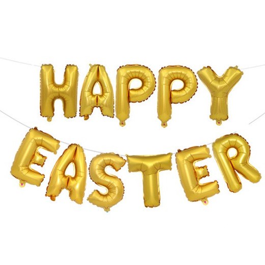 義大利 Happy Easter 復活節 字母鋁膜氣球 佈置 彩蛋【JI2333】《Jami》