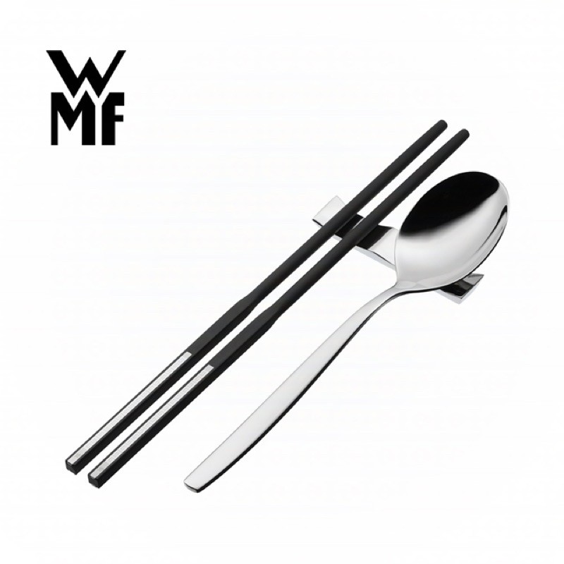 全新外膜未拆 德國WMF 不鏽鋼 湯匙 筷子 筷架 三件組 餐具