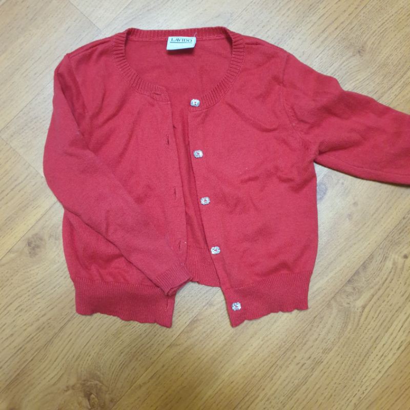 LAVIDO二手粗穿衣標90小老闆購買紅色罩衫外套