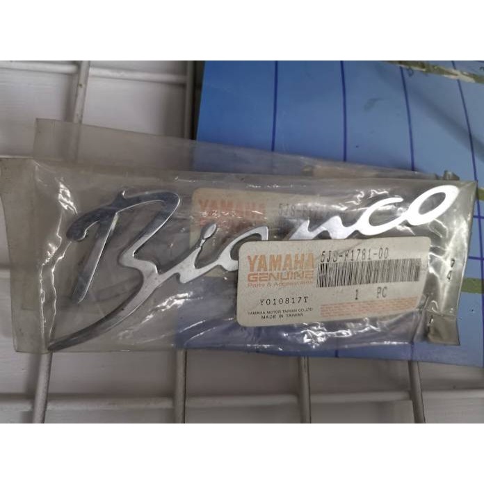 山葉錦昌機車-山葉BIANCO125 原廠側蓋立體標誌 兩張一起賣