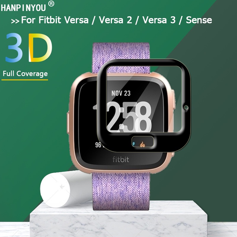 適用於 Fitbit Versa 4 3 Sense 2 智能手錶超透明全覆蓋 3D 彎曲軟 PMMA 薄膜屏幕保護膜