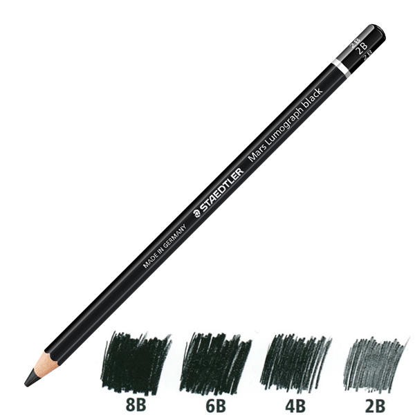 德國staedtler 施德樓黑桿極黑素描專用鉛筆 Ms100b 2b 4b 6b 8b 單支銷售 蝦皮購物