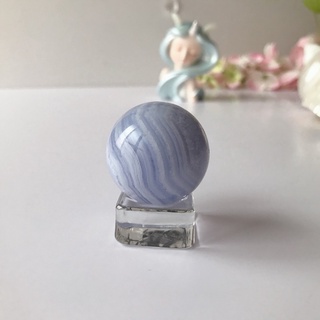 Blue Lace Agate 藍紋瑪瑙球 藍紋瑪瑙晶球 藍玉髓-D35