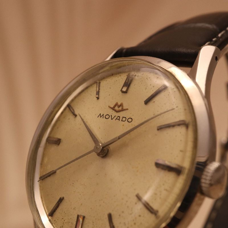 世界名錶二類錶 瑞士原裝摩凡陀 MOVADO不鏽鋼手動上鍊機械男錶