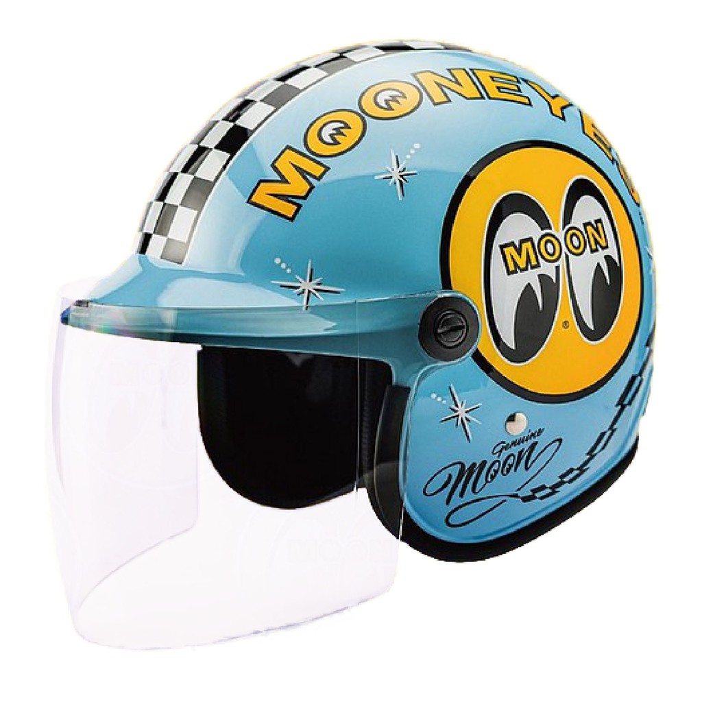 [安信騎士]MOONEYES X GALLOP Kids helmets 聯名款 童帽 藍色 半罩 安全帽 台灣製造