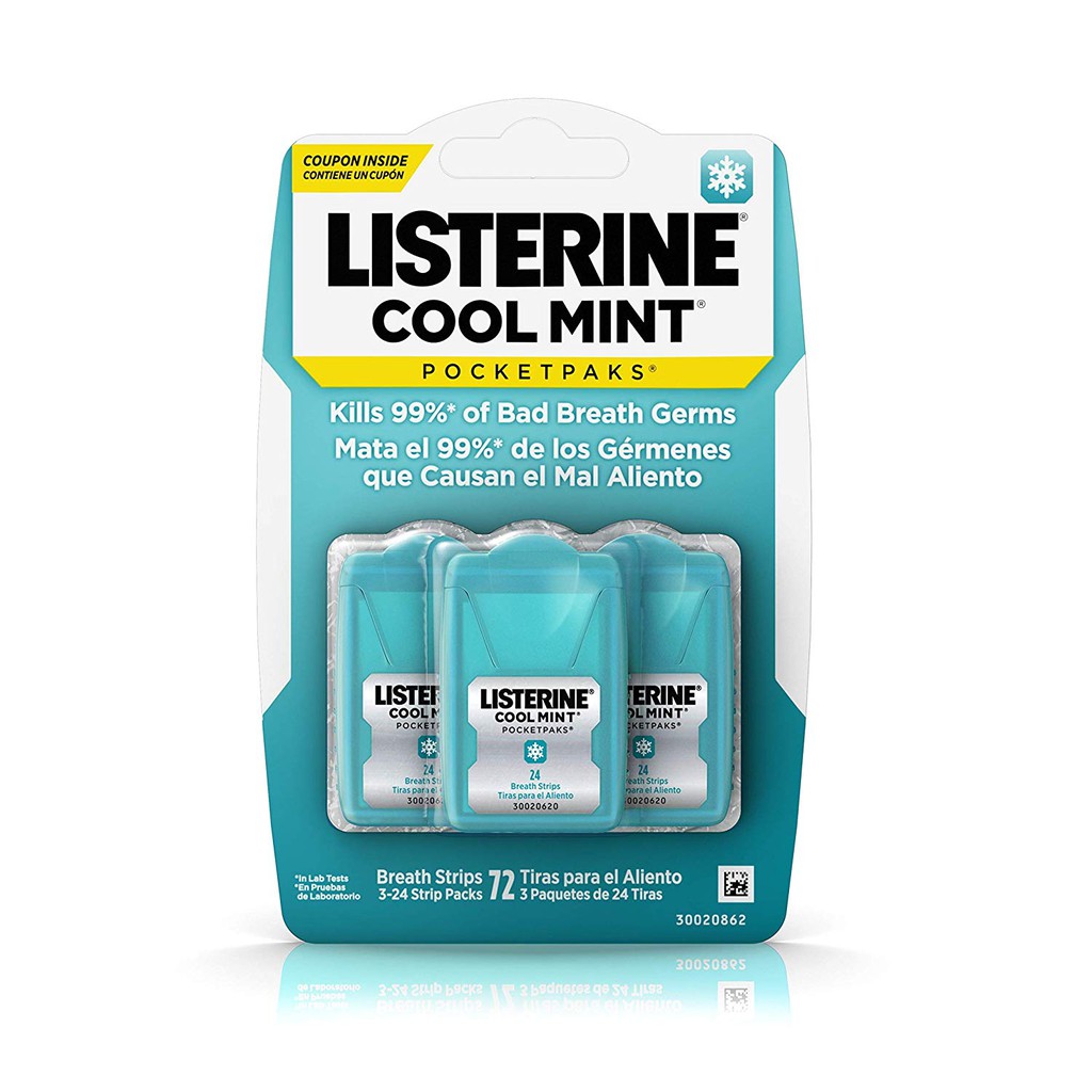 【LISTERINE 李施德霖】口腔清新潔口片-沁涼薄荷(24片/3盒)【兔雜tuzha】