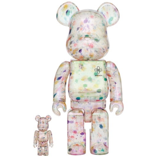 [OMOCHA SENSE] 現貨BE@RBRICK ANEVER 400%+100% 電鍍碎花 BEARBRICK