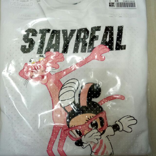 【全新正品_官網購買】STAYREAL x Pink Panther 舞力全開粉紅豹厚棉T