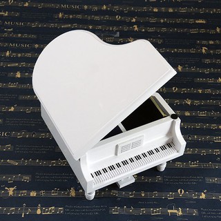 【哈比屋音樂盒】鋼琴音樂盒 日本製 SANKYO音樂機芯 白色鋼琴音樂盒