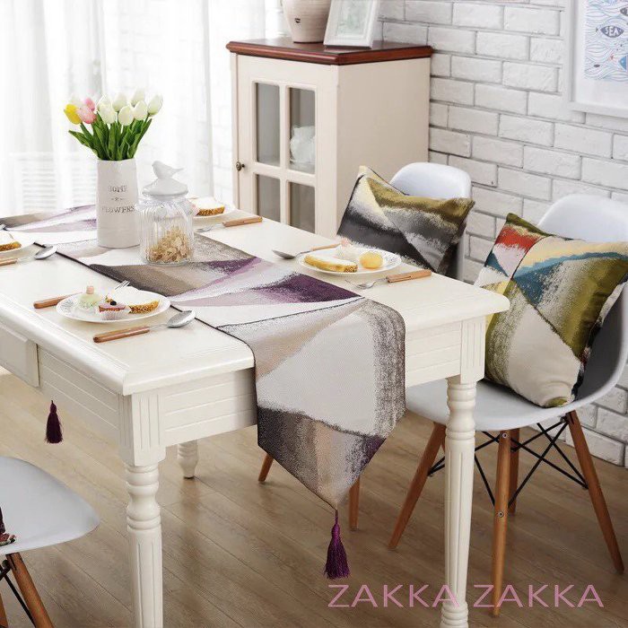 [HOME] 桌旗 32x220 床旗 桌巾 床尾巾 桌旗巾 北印 紫色 裝飾條 現代簡約 餐桌 茶几 電視櫃