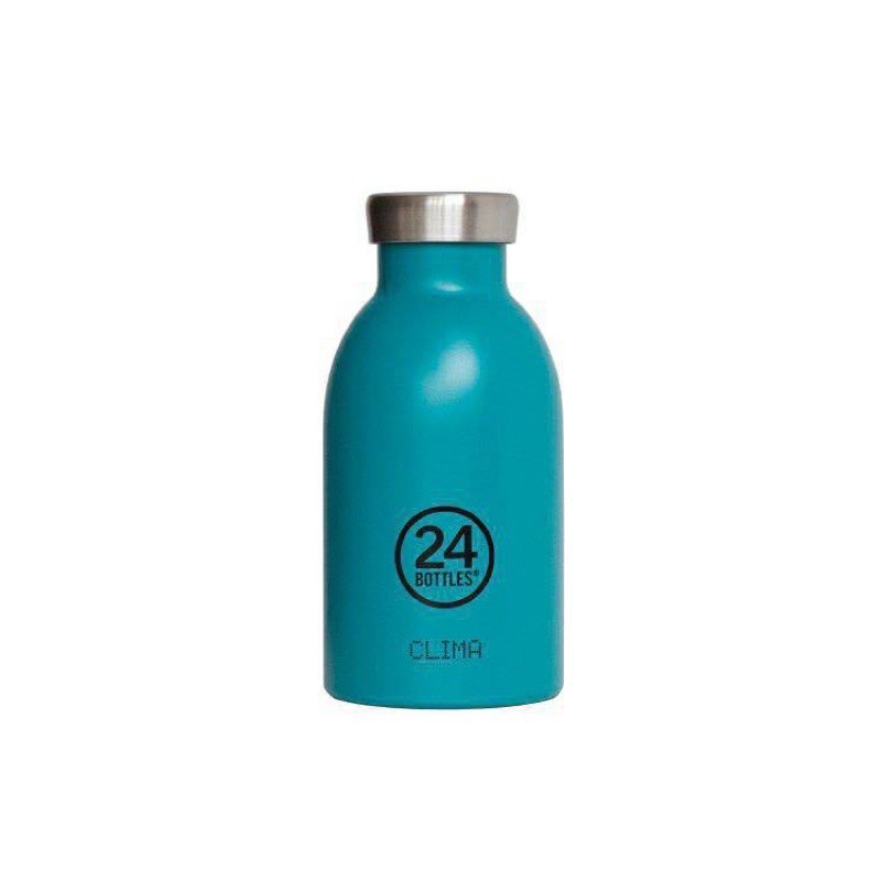 義大利 24Bottles  保溫瓶 不鏽鋼雙層 聖誕禮物 交換禮物 保溫瓶 330ml - 海灣藍