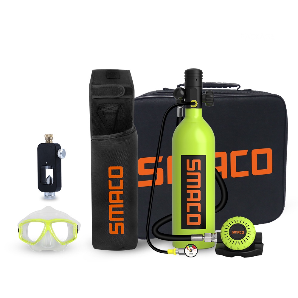 ❉☼¤SMACO賽麥客 S400PRO Logo款套裝1L潛水氣瓶 水下呼吸設備套裝