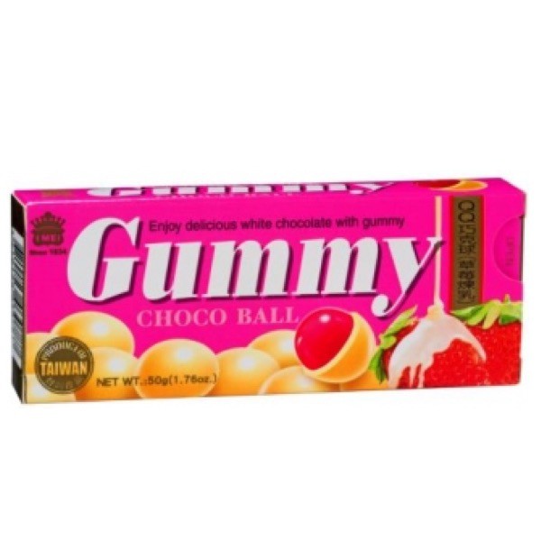 義美 Gummy QQ巧克力球 草莓煉乳口味50g/小盒。湊免運費。小零嘴。吃的
