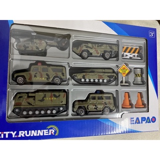 【KENTIM 玩具城】全新EAPAO CITY RUNNER軍事行動運輸車輛禮盒組擬真收藏合金小汽車組(易保公司貨)