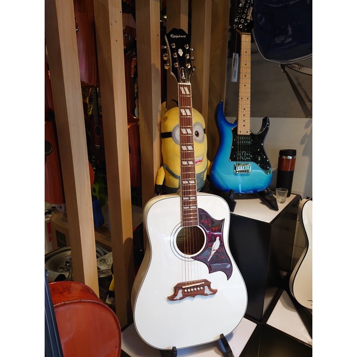 【名人樂器】全新品 公司貨Epiphone DOVE 稀有白鴿 白色經典款 可插電 木吉他