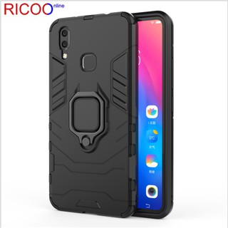 新款VIVO V9二合一隱形指環支架鋼鐵俠保護殼 X23車載磁吸防摔套X21 11/V11pro NEX