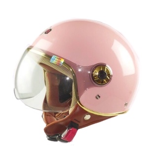 華泰 安全帽 K-808A 素色 冰淬粉 金緻風 飛行帽 K808A 金色邊框 透氣 輕量 涼感 半罩 全拆洗《淘帽屋》