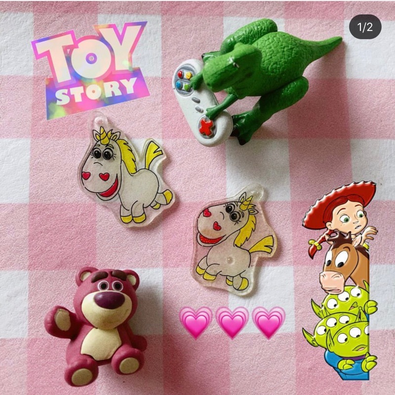 小奶油熱縮片吊飾 玩具總動員 手作手繪