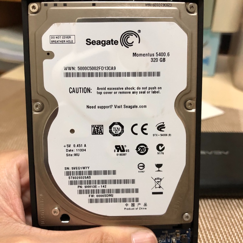 希捷 seagate 2.5吋筆電硬碟 320g  隨身碟 隨身硬碟