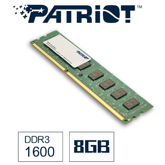 Patriot美商博帝 DDR3 1600 8GB 桌上型記憶體