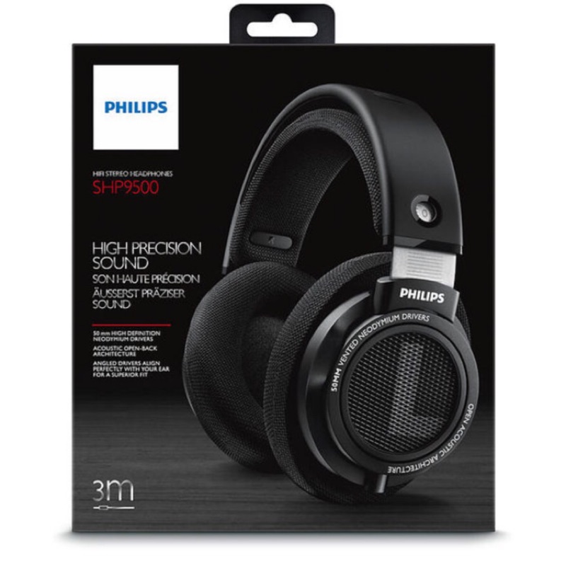 Philips 飛利浦 SHP9500 耳罩式耳機 + x7 eagel  線材