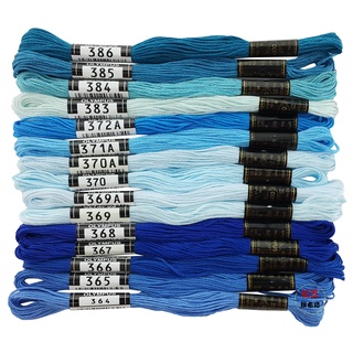 日本進口 奧林巴斯 Olympus 刺繡線 十字繡 繡線 俄羅斯刺繡【藍色、黃色、灰色系】364~542