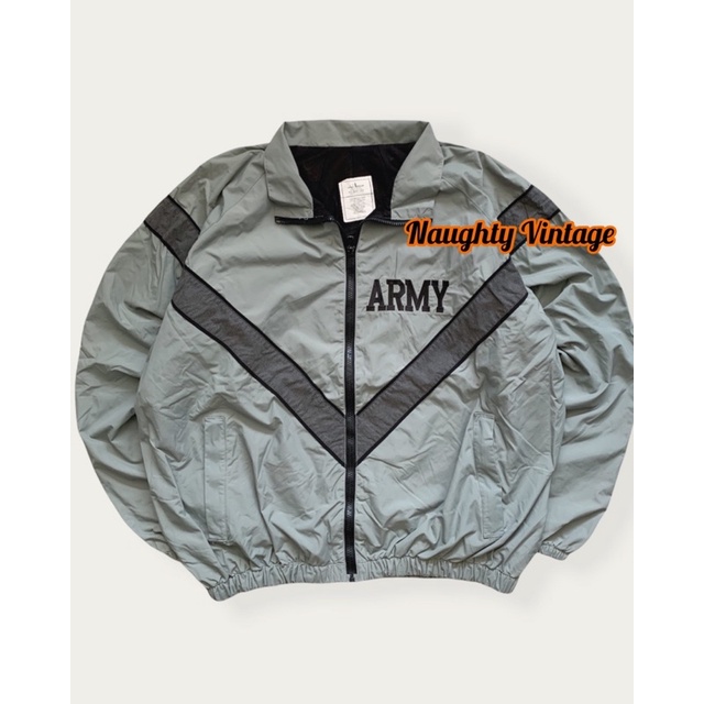 古著 美軍公發 訓練衣 反光 防風夾克 風衣外套 U.S. ARMY IPFU Vintage Track Jacket