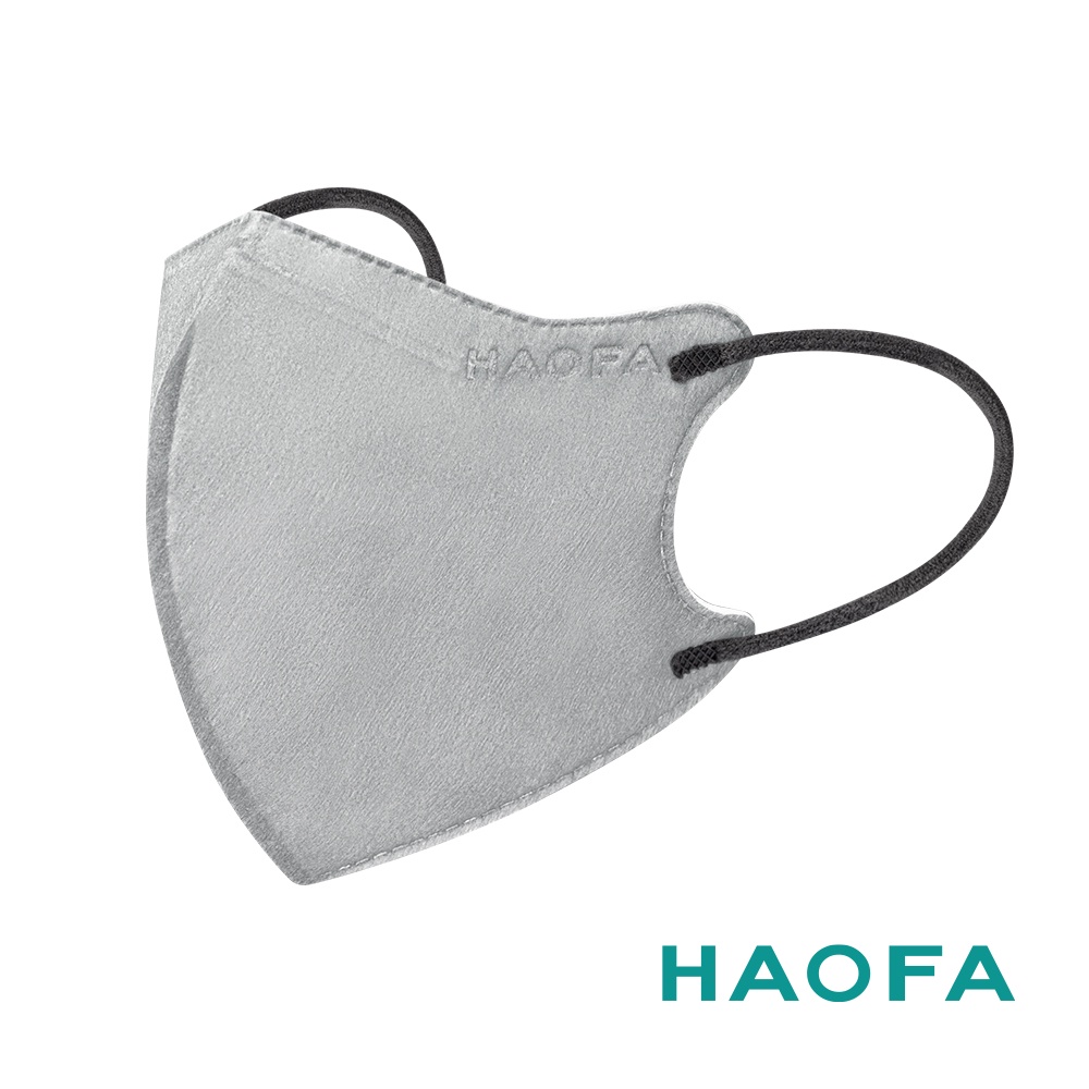 HAOFA氣密型柔光99%防護醫療N95口罩-冰河泥灰-XS(10入)