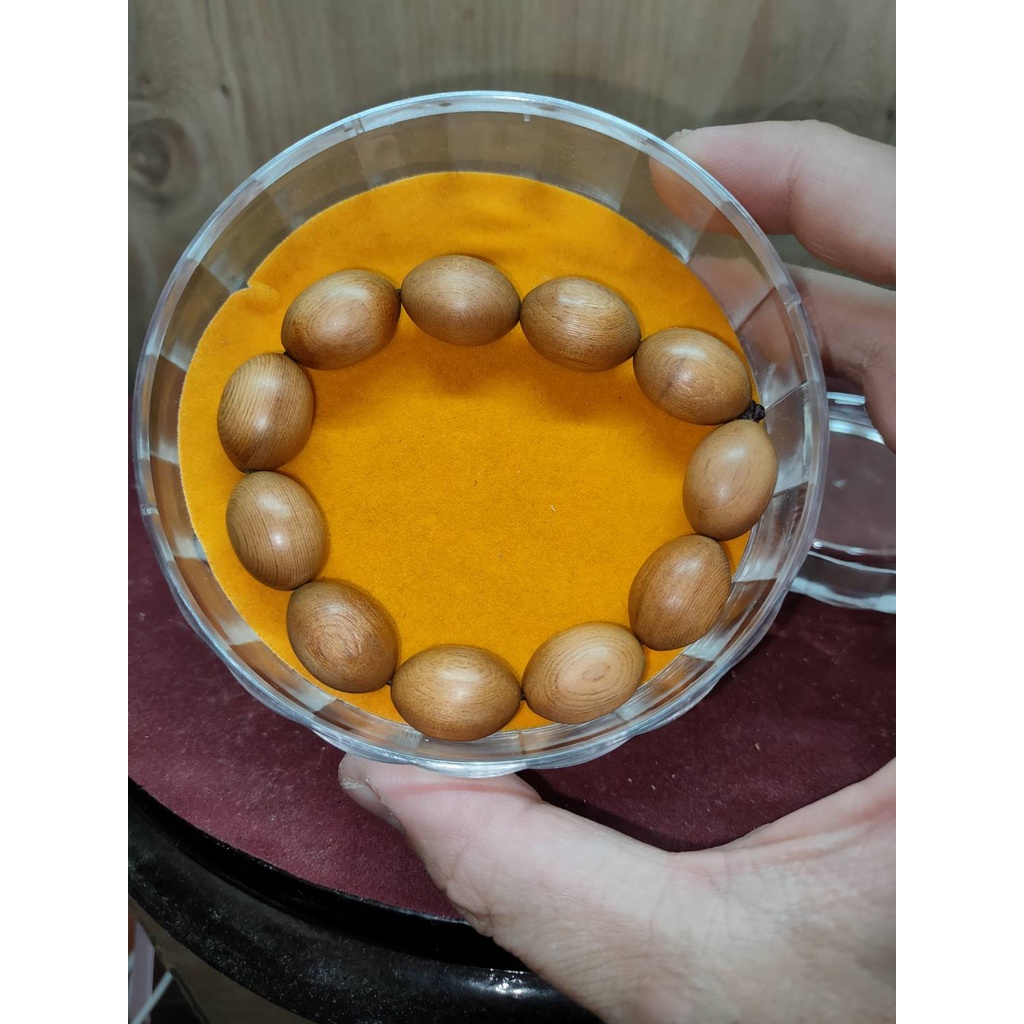 台灣紅檜 百年紅檜橄欖珠 佛珠 純手工水磨 百年老料 手鍊 香噴噴