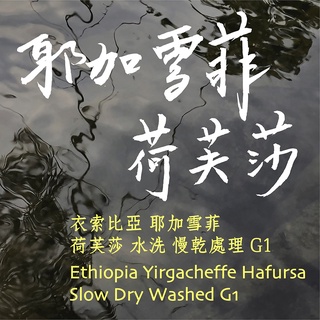 [毫宅咖啡] 衣索比亞 耶加雪菲 荷芙莎 水洗 慢乾處理 G1 咖啡豆 250g
