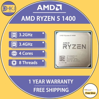 二手 AMD Ryzen 5 1400 R5 1400 3.2 GHz 四核八線程 CPU 處理器 YD1400BBM4